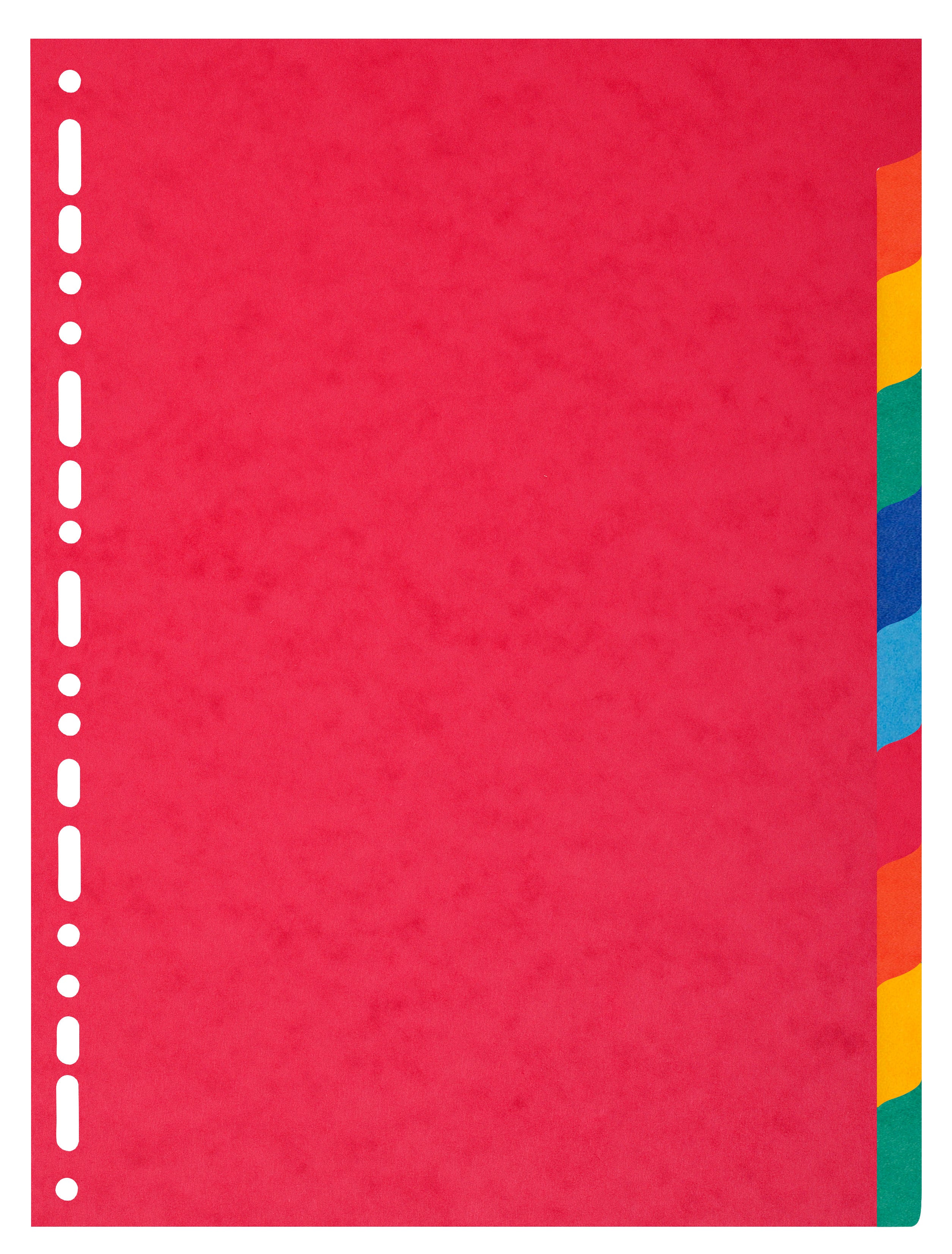 Exacompta Forever Recycled Divider 10 Part A4 Extra Wide 220gsm Card Vivid Assorted Colours - 2110E