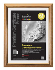 SECO A4 Deluxe Certificate Frame Gold - GDA4CERT
