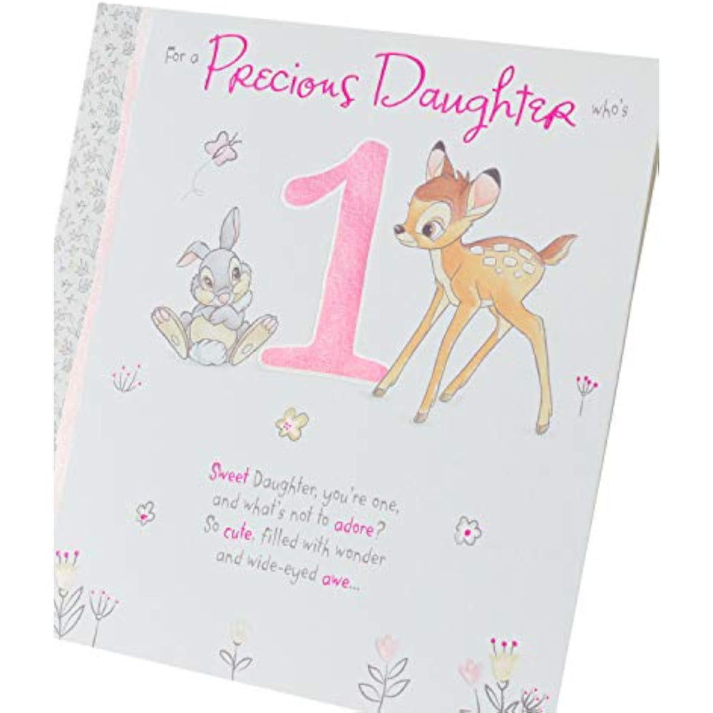 Disney Bambi and Thumper Daughter 1st Birthday Card