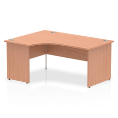 Impulse 1600mm Left Crescent Desk Beech Top Panel End Leg I000387 DD