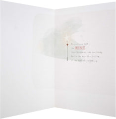 Christmas Greeting Card for Sister and Fiancé with Festive Seasonal Design and Loving Wishes