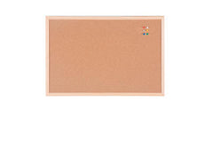 Bi-Office Cork Noticeboard Pine Wood Frame 600x400mm - MC030012010