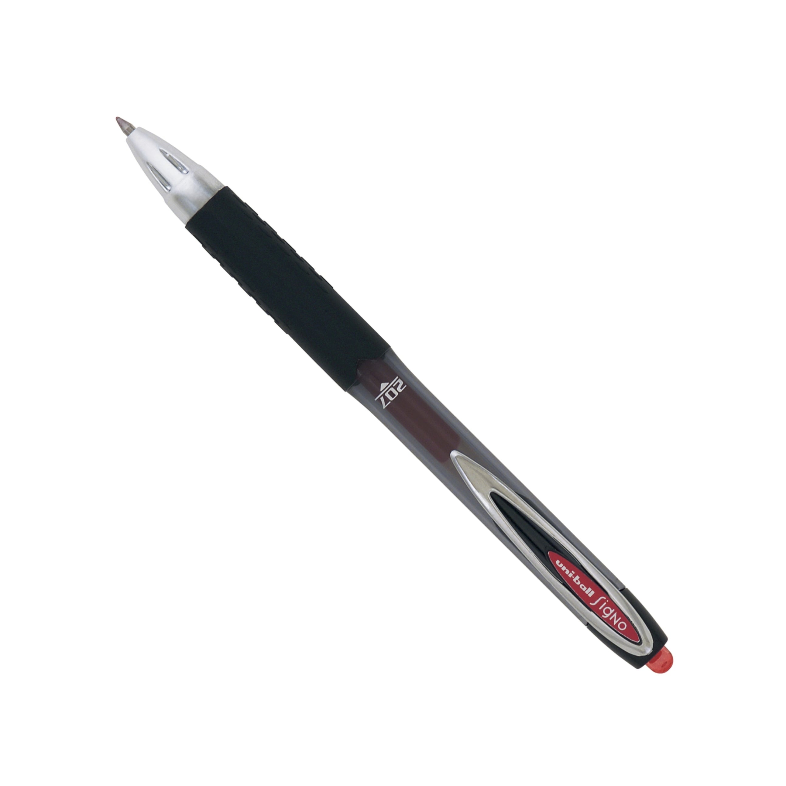 uni-ball Signo 207 UMN-207E Retractable Gel Rollerball Pen 0.7mm Tip 0.4mm Line Red (Pack 12) - 308684000