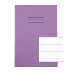 Rhino 13 x 9  A4+ Oversized Exercise Book 40 Page Feint Ruled 12mm Purple (Pack 100) - VDU024-230-6 DD