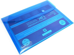 Rapesco Popper Wallet, A5 - Transparent Assorted Colours (Pack 40)