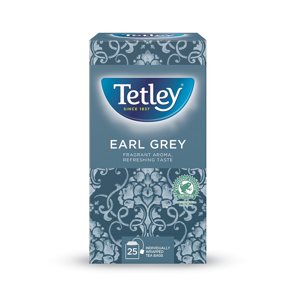 Tetley Earl Grey Tea Bags Individually Wrapped and Enveloped (Pack 25) - 0403253