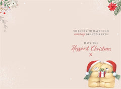 Christmas Greeting Card for Nana and Grandad with Festive Seasonal Design and Heartfelt Wishes