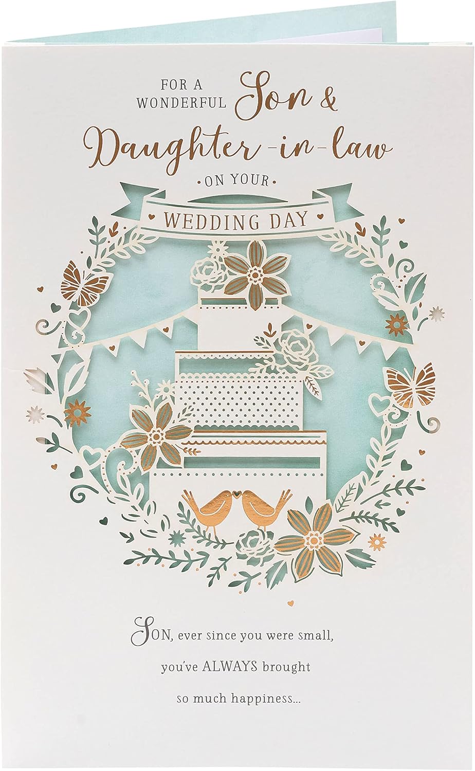 Traditional Son & Daughter in Law Wedding Card