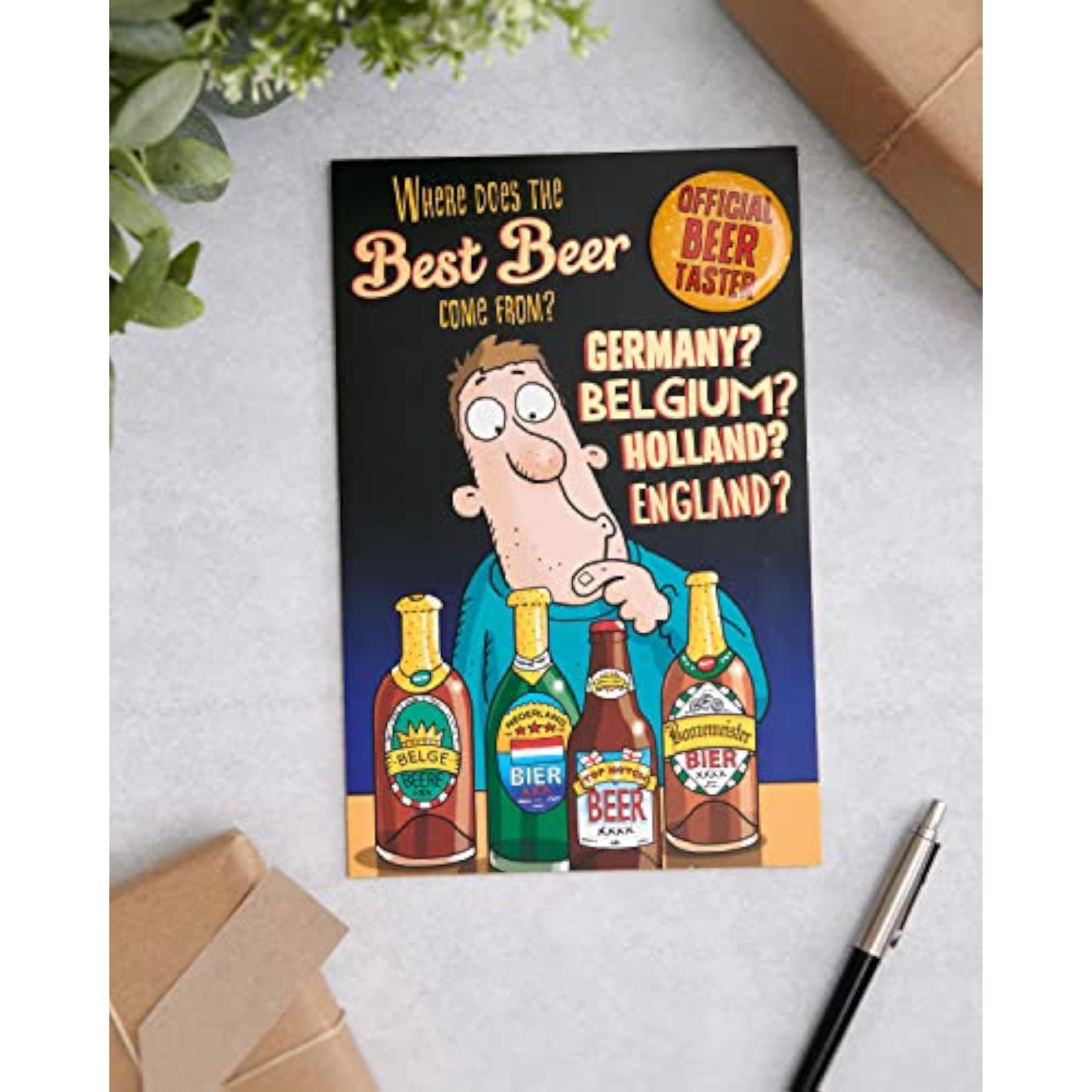Funny Beer Design Birthday Card