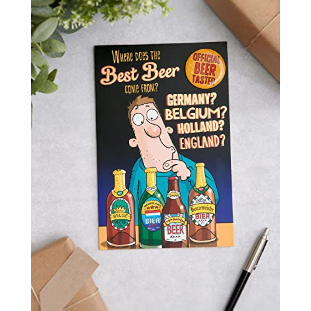 Funny Beer Design Birthday Card