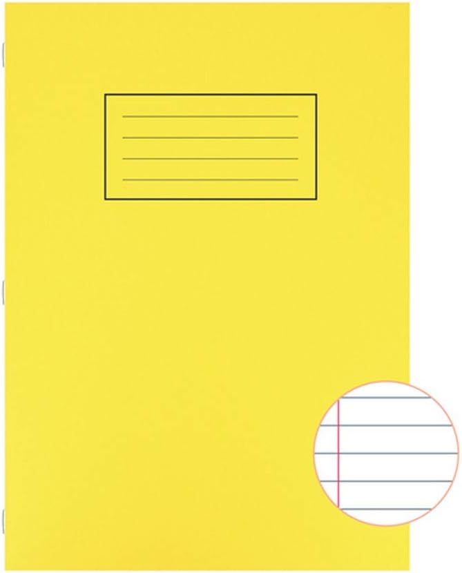 Silvine Exercise Book Ruled and Margin 80 Pages A4 Yellow Ref EX109