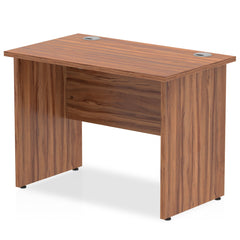Impulse 1000 x 600mm Straight Desk Walnut Top Panel End Leg MI001964 DD