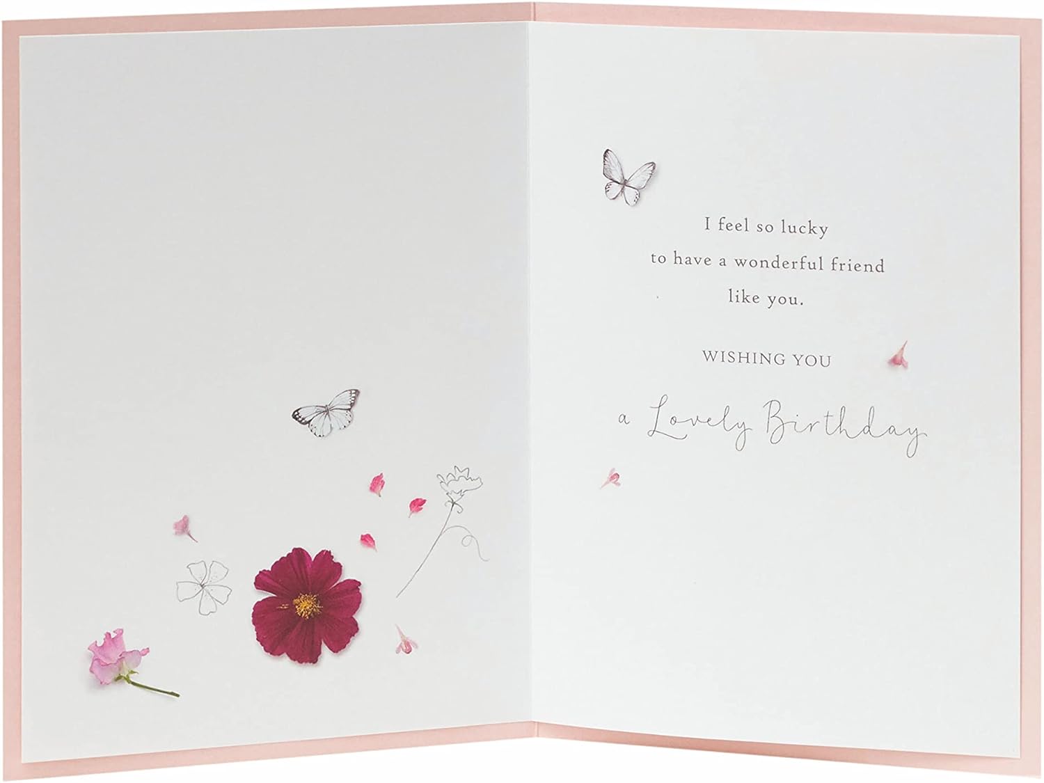 Cute Photographic Floral Design Birthday Card