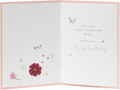 Cute Photographic Floral Design Birthday Card