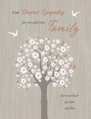 Deepest Sympathy for You and Your Family Sympathy Card
