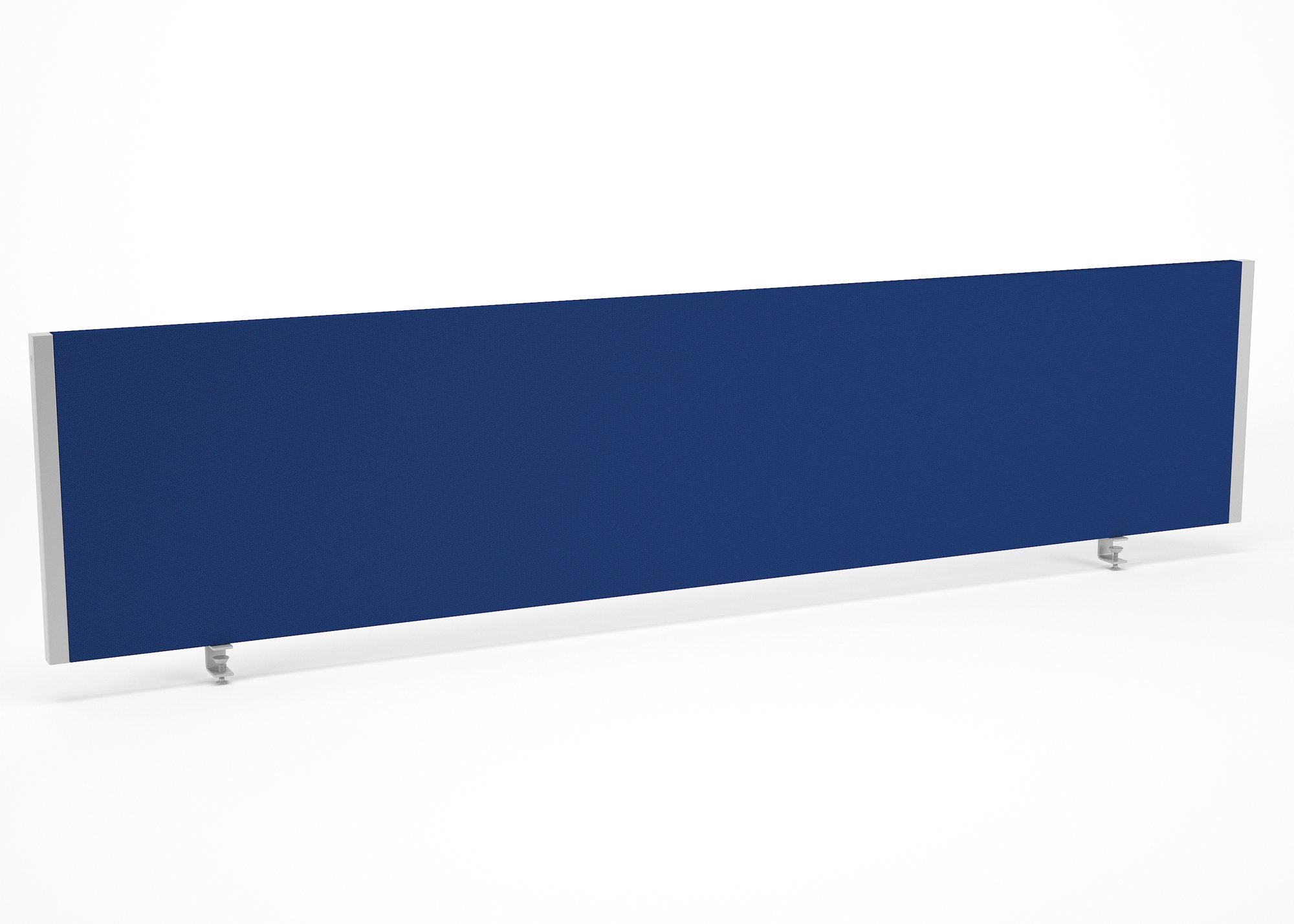 Impulse Straight Screen W1800 x D25 x H400mm Blue With Silver Frame - I000270 DD