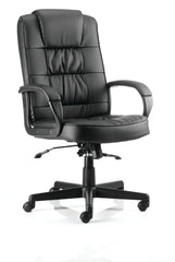 Moore Executive Leather Chair Black with Arms EX000050 DD