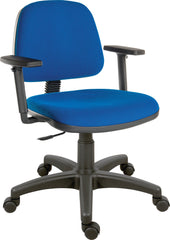 Ergo Blaster Medium Back Fabric Operator Office Chair with Height Adjustable Arms Blue - 1100BLU/0280 DD