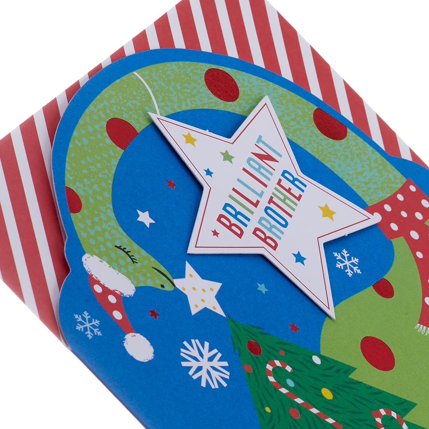 Brother Christmas Greeting Card with Festive Seasonal Design and Heartfelt Wishes