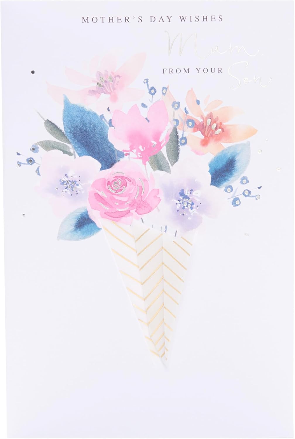 UK Greetings Mother's Day Card for Mum from your Son - Floral Bouquet Design